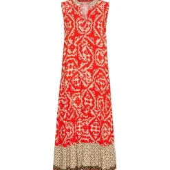 MARTA DU CHATEAU dame kjole MdcLucie 259153 - Red/Beige Online