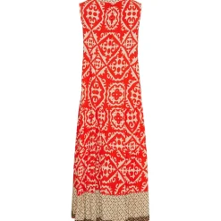 MARTA DU CHATEAU dame kjole MdcLucie 259153 - Red/Beige Online