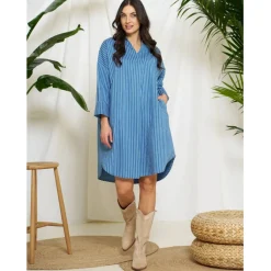 MARTA DU CHATEAU dame kjole MdcEglantine 259003 - Medium Blue