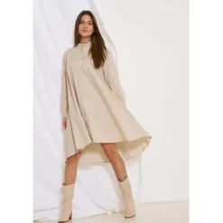 MARTA DU CHATEAU dame kjole 83558ID - Beige Sale