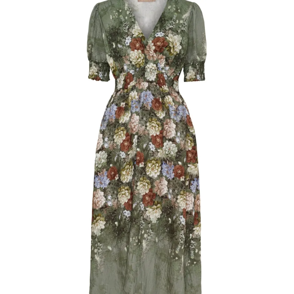 MARTA DU CHATEAU dame kjole MdcLydia 25216 - Military0460 New