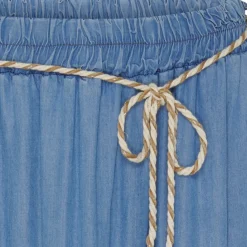 MARTA DU CHATEAU dame nederdel MdcTekla - LightBlue/White/Beige