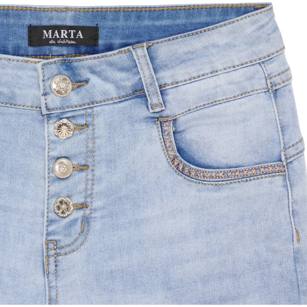 MARTA DU CHATEAU dame shorts MdcTove MDC209-26105 - Denim Online