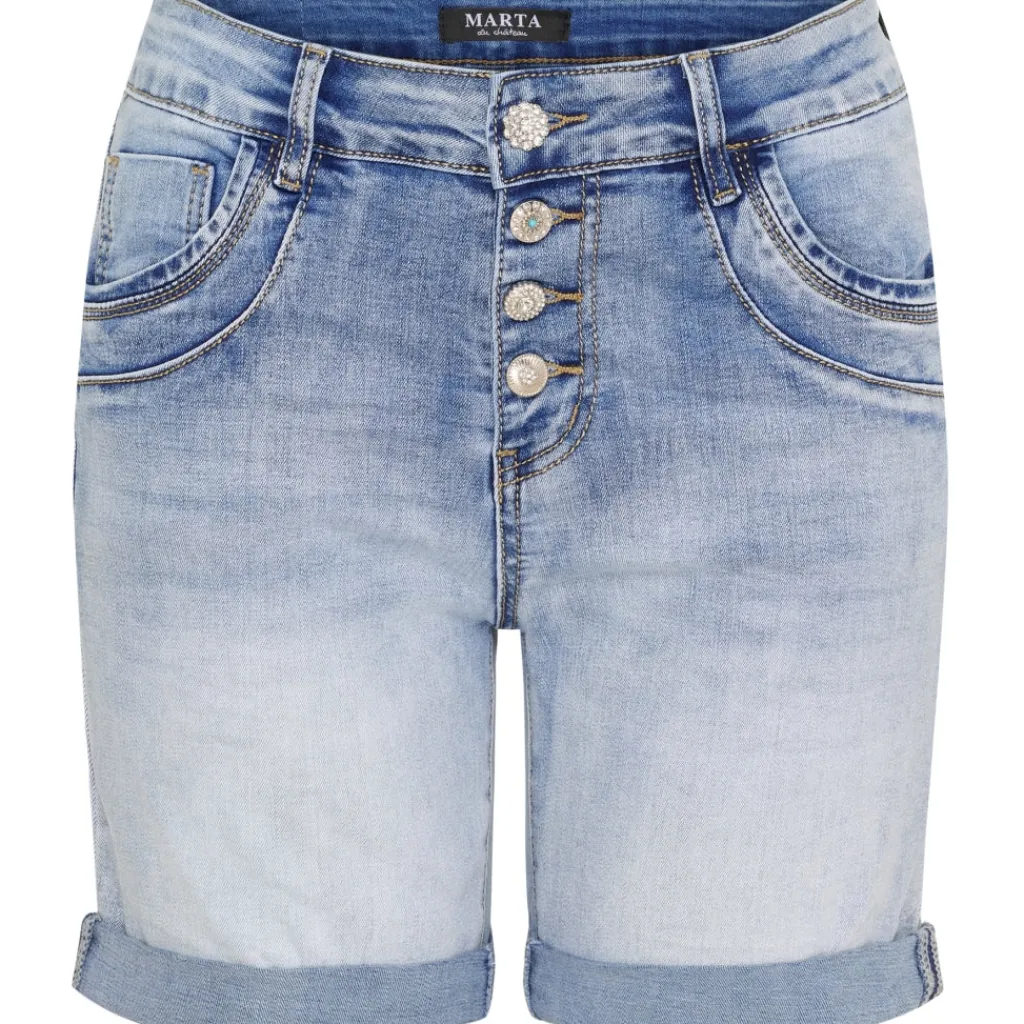 MARTA DU CHATEAU dame shorts MdcRagna MDC210-26149 - Denim Best