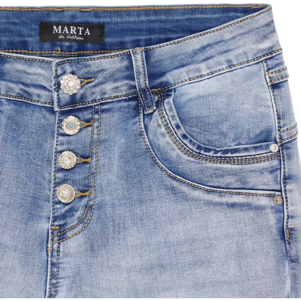MARTA DU CHATEAU dame shorts MdcRagna MDC210-26149 - Denim Best