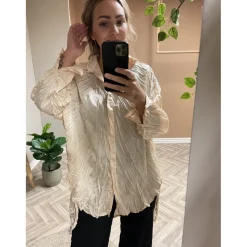 MARTA DU CHATEAU dame skjorte - R83215TZ - Beige New