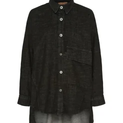 MARTA DU CHATEAU dame skjorte MdcAgate 86225 - Black Hot