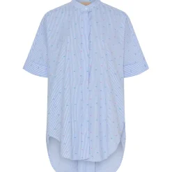 MARTA DU CHATEAU dame skjorte MdcFia - Lightblue Hot