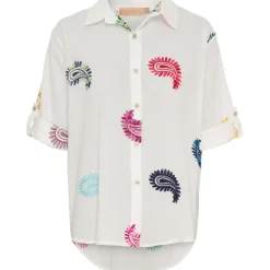 MARTA DU CHATEAU dame skjorte MdcEster 5155 - White Multi Cashmere Discount