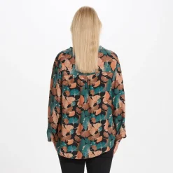 MARTA DU CHATEAU dame skjorte - 8128 - Black/Ottanio