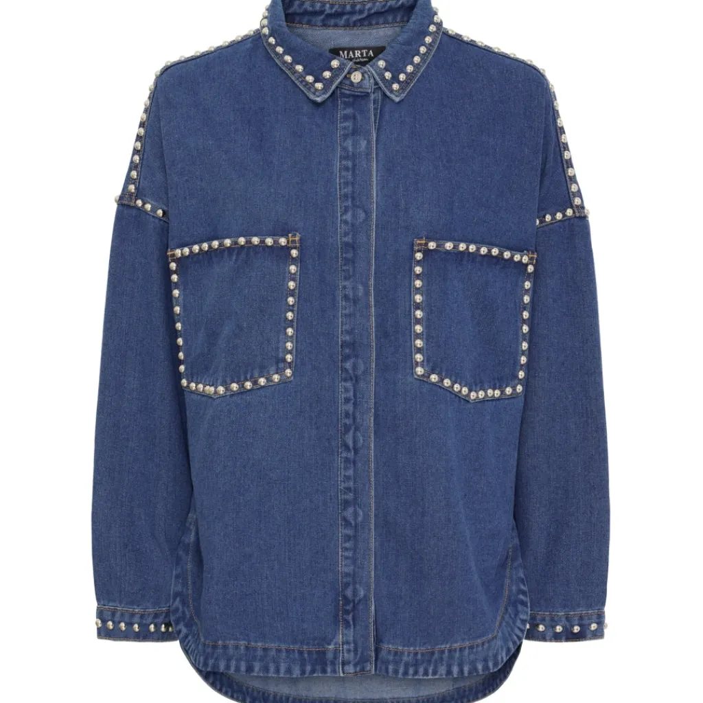 MARTA DU CHATEAU dame skjorte MdcEila MDC212-8304 - Denim Best