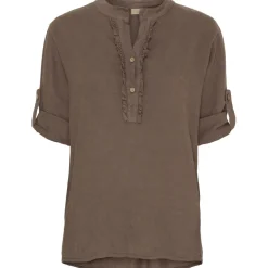 MARTA DU CHATEAU dame skjorte 85137-1 - Cold brown Online