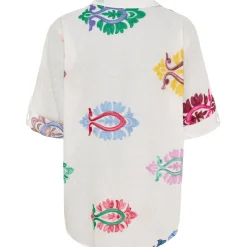 MARTA DU CHATEAU dame skjorte MdcEster 5155 - White Multi Fiorentina Clearance