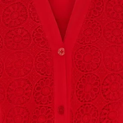 MARTA DU CHATEAU dame skjorte MdcMargherita - Poppy Red 596 Outlet