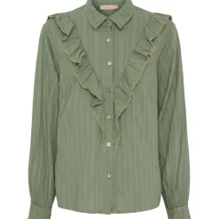 MARTA DU CHATEAU dame skjorte MdcLaurette 6843 - Military/Beige Best