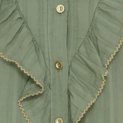 MARTA DU CHATEAU dame skjorte MdcLaurette 6843 - Military/Beige Best