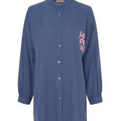 MARTA DU CHATEAU dame skjorte MdcMarion 6409 - Jeans Scuro Sale