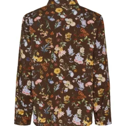 MARTA DU CHATEAU dame skjorte MdcMagnolia 258042V - Brown Print