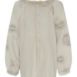 MARTA DU CHATEAU dame skjorte MdcPatty - Beige Clearance