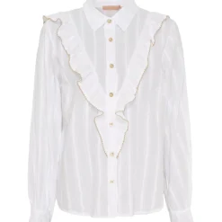 MARTA DU CHATEAU dame skjorte MdcLaurette 6843 - White/beige Discount