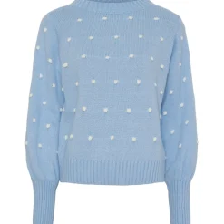 MARTA DU CHATEAU dame strik MdcAlisee 5246 - Celeste/Bianco Discount