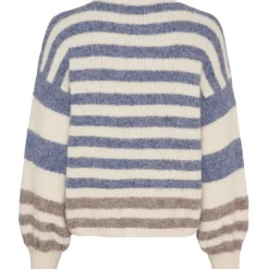 MARTA DU CHATEAU dame strik MdcCassie 8130 - Beige/Jeans8819/Fango8804 Discount