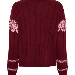 MARTA DU CHATEAU dame strik MdcBruna 8154 - Bordeaux/Pink Sale