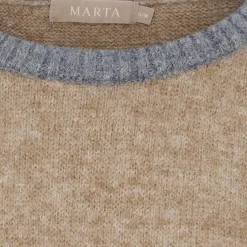 MARTA DU CHATEAU dame strik MdcElora KN8031 - Camel Denim Sale