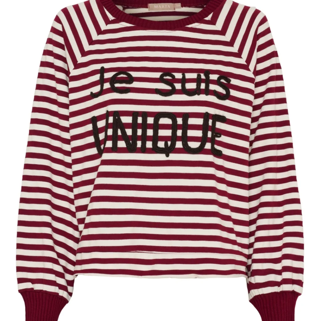 MARTA DU CHATEAU dame sweatshirt MdcFenja 38817 - Bordeaux/Moro Clearance