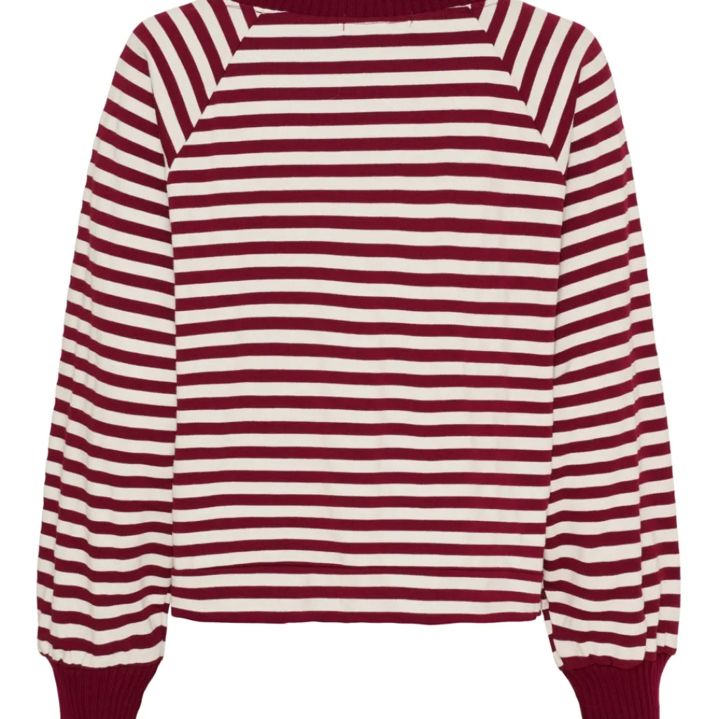 MARTA DU CHATEAU dame sweatshirt MdcFenja 38817 - Bordeaux/Moro Clearance