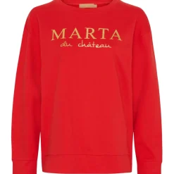 MARTA DU CHATEAU dame sweatshirt MdcAnnemette J-639 - Red Clearance