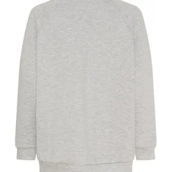 MARTA DU CHATEAU dame sweatshirt MdcCerise 258026 - GreyMelange02 Online