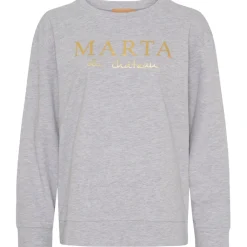 MARTA DU CHATEAU dame sweatshirt MdcAnnemette J-639 - Grey Melange Clearance