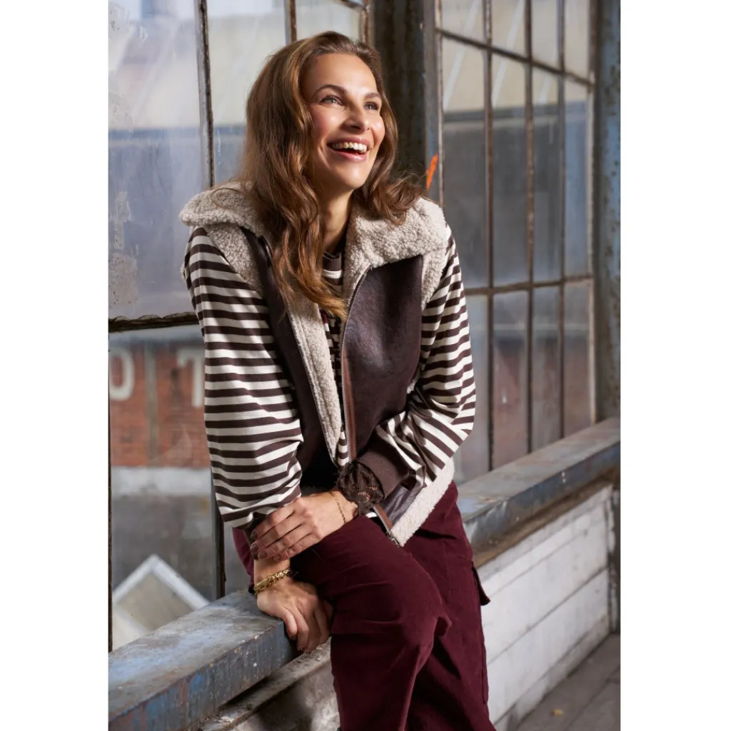 MARTA DU CHATEAU dame sweatshirt MdcFenja 38817 - Moro/Bordeaux Best