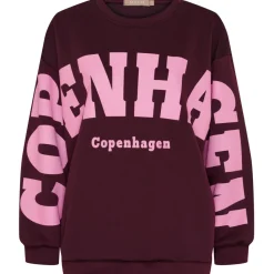 MARTA DU CHATEAU dame sweatshirt MdcHibiscus 22659 - Bordeaux