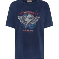 MARTA DU CHATEAU dame tee MdcInge .0532 - Blue scuro New