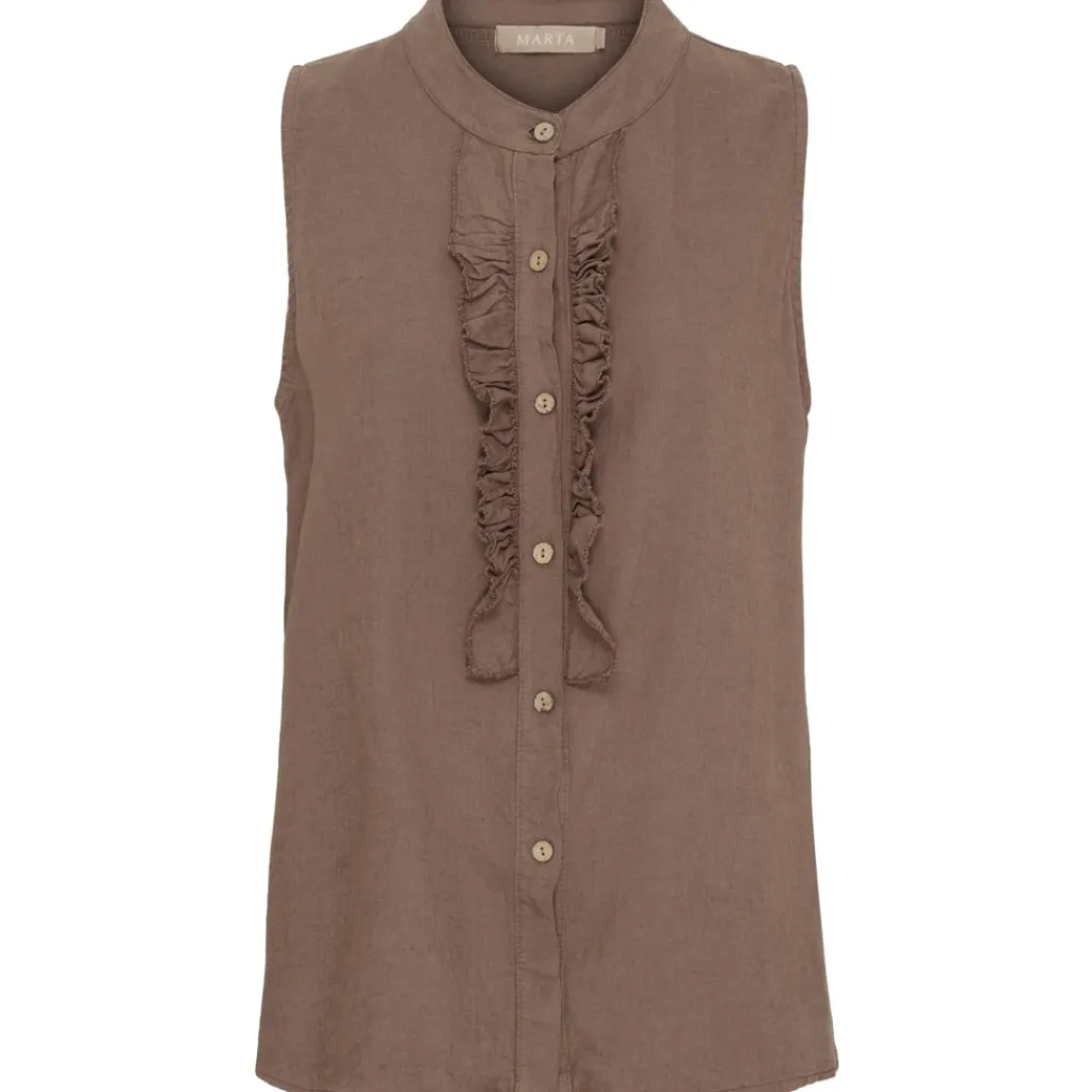 MARTA DU CHATEAU dame top MdcMalene 258356 - Cold brown Hot