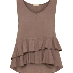 MARTA DU CHATEAU dame top 84511 - Cold brown Discount