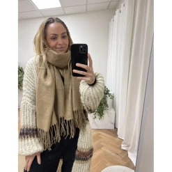 MARTA DU CHATEAU dame tørklæde 171419 - Beige Discount