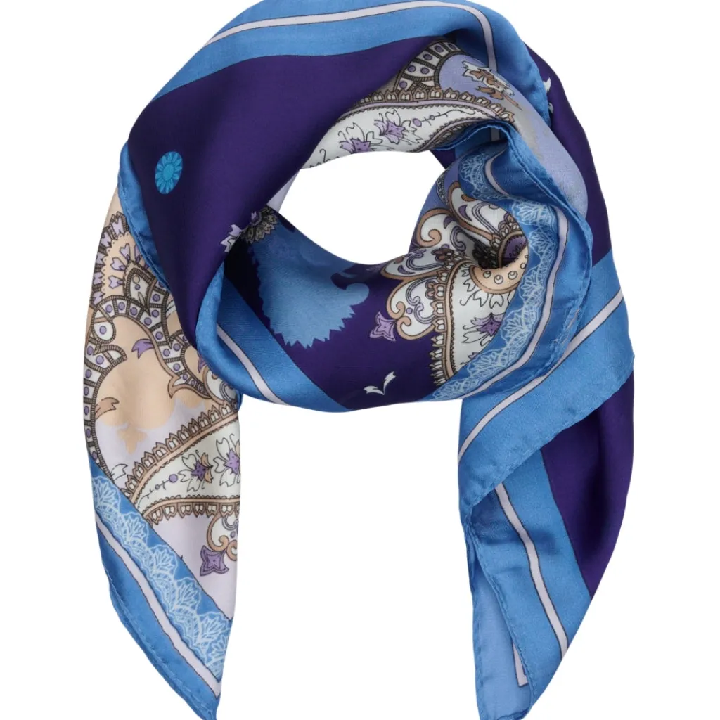 MARTA DU CHATEAU dame tørklæde MdcJuline FA-Scarf - Blue31208 Clearance