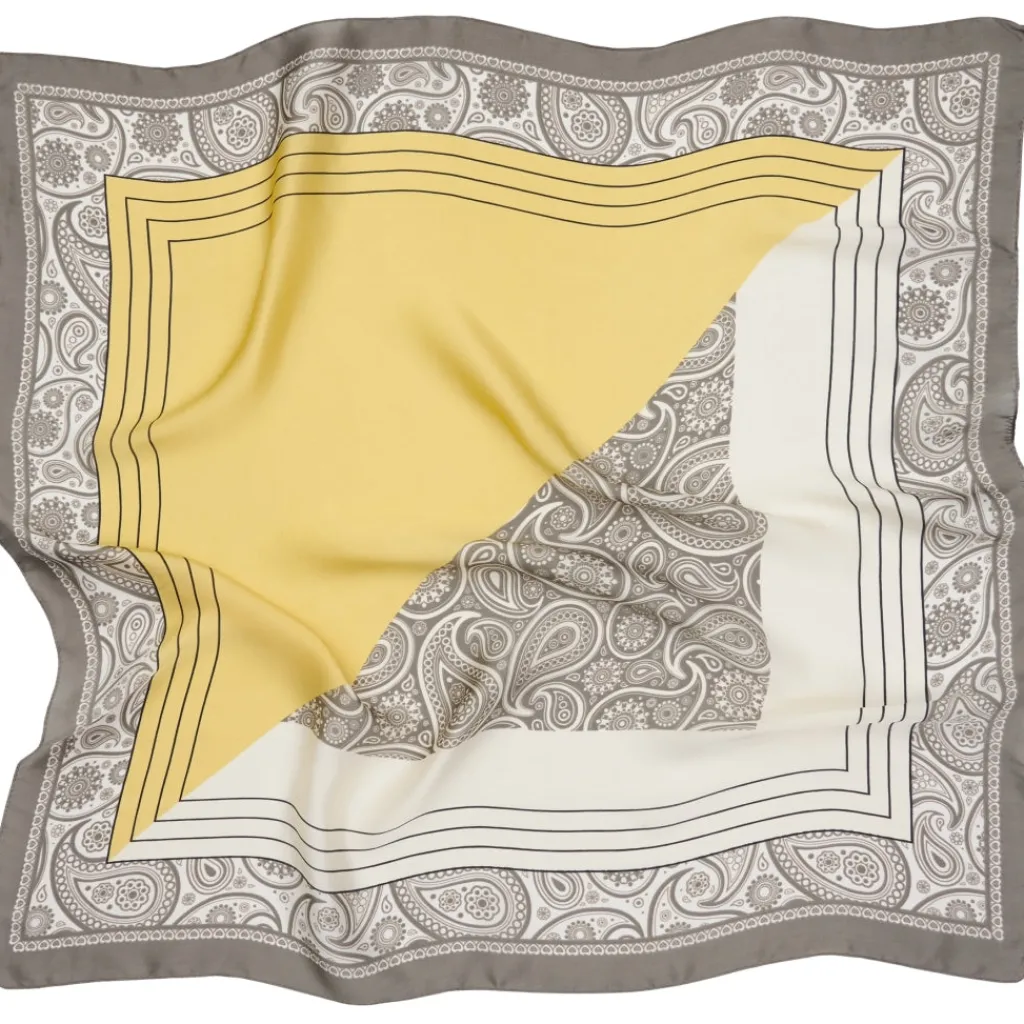 MARTA DU CHATEAU dame tørklæde MdcEliane FA-Scarf - Yellow/Grey35128 Discount