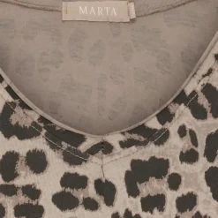 MARTA DU CHATEAU dame T-Shirt MdcHarper 2436C - Beige Leo Hot