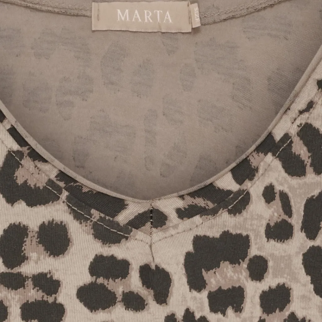 MARTA DU CHATEAU dame T-Shirt MdcHarper 2436C - Beige Leo Hot