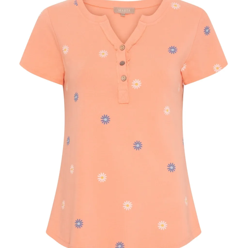 MARTA DU CHATEAU dame T-shirt MdcCecilie 2553-D - Salmone Hot
