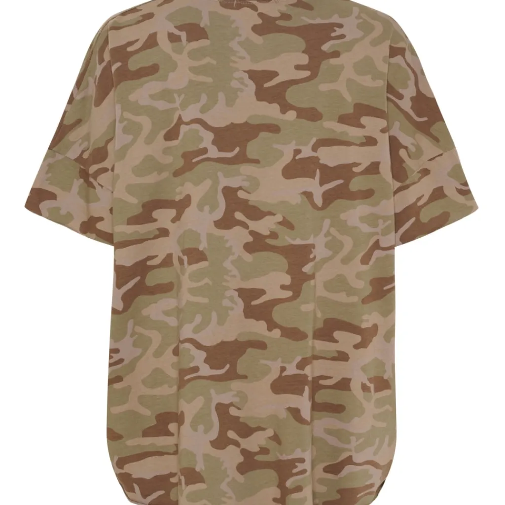 MARTA DU CHATEAU dame T-Shirt MdcHarper 2436C - Green Camo Outlet