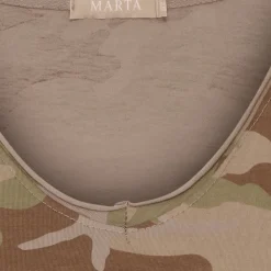 MARTA DU CHATEAU dame T-Shirt MdcHarper 2436C - Green Camo Outlet