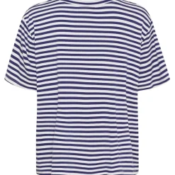 MARTA DU CHATEAU dame T-Shirt MdcEnrica 258036 - Blue Scuro Stripe Discount