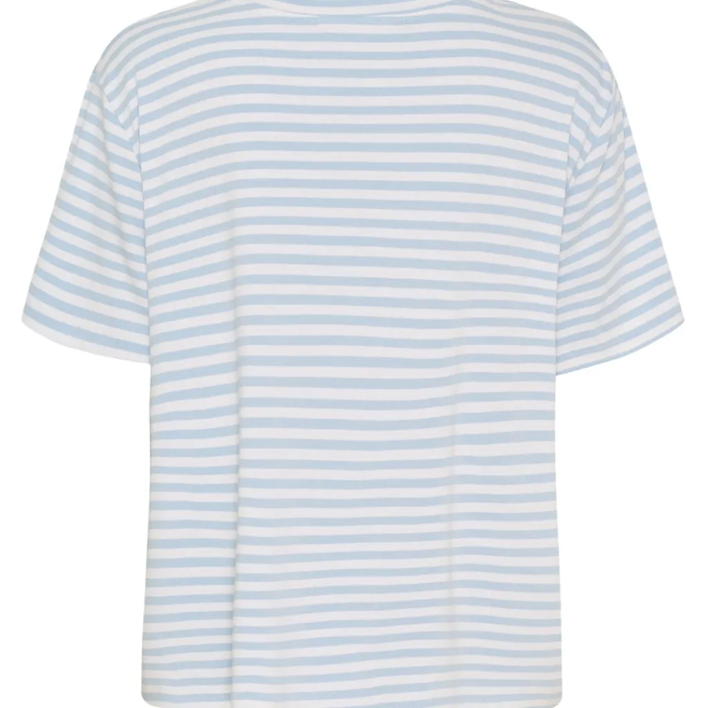 MARTA DU CHATEAU dame T-Shirt MdcEnrica 258036 - Celeste Stripe