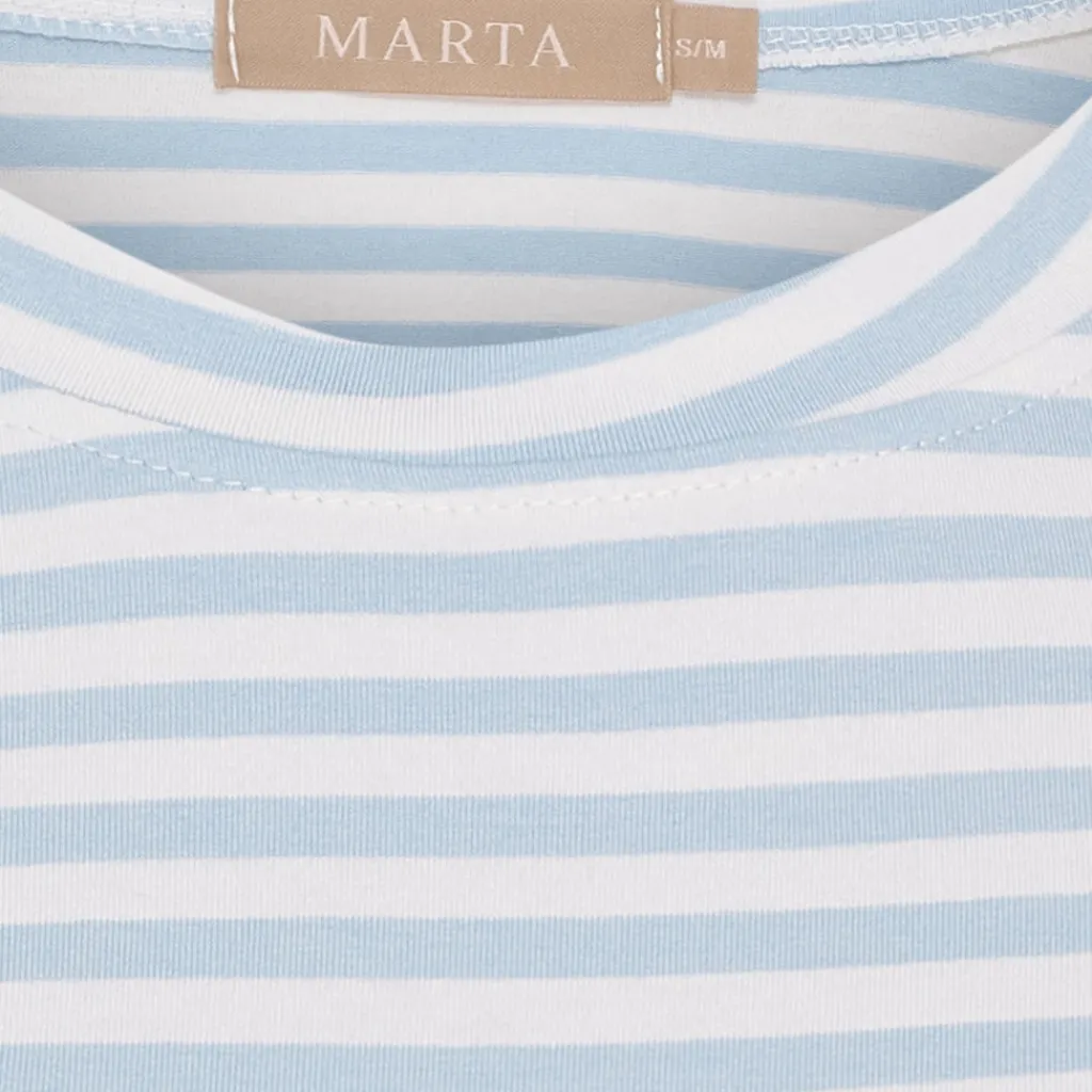 MARTA DU CHATEAU dame T-Shirt MdcEnrica 258036 - Celeste Stripe