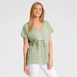 MARTA DU CHATEAU dame t-shirt 41058 - Kaki Online